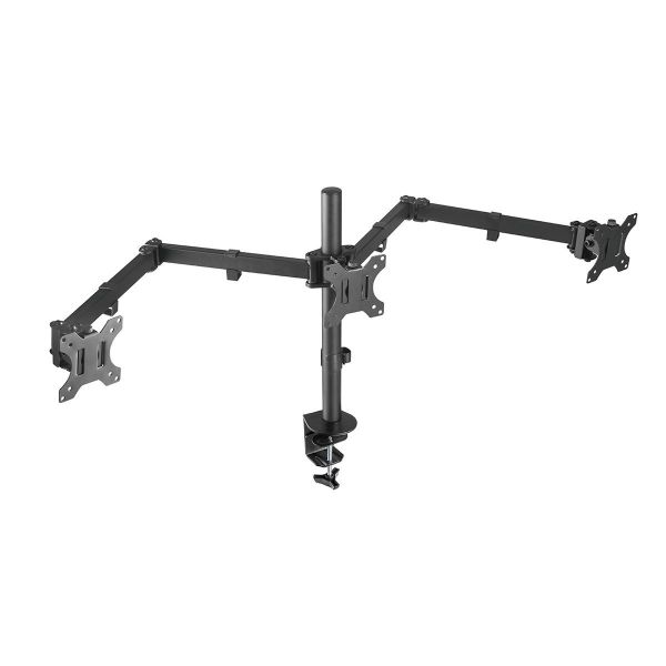 13''- 27'' Triple Monitor Economy Desk Mount Bracket Detachable VESA Max 7kgs Per